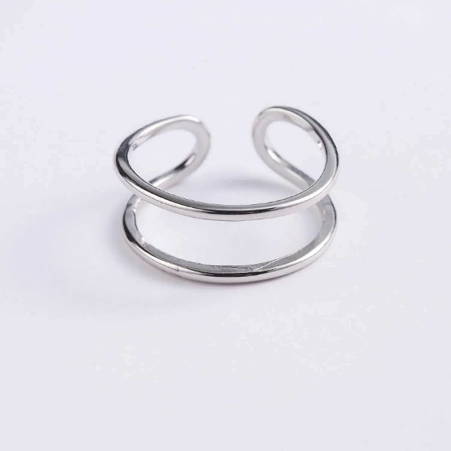 Handmade 925 Sterling Silver Rings Boho Thumb Band Ring Open Adjustable Statement Rings for Women
