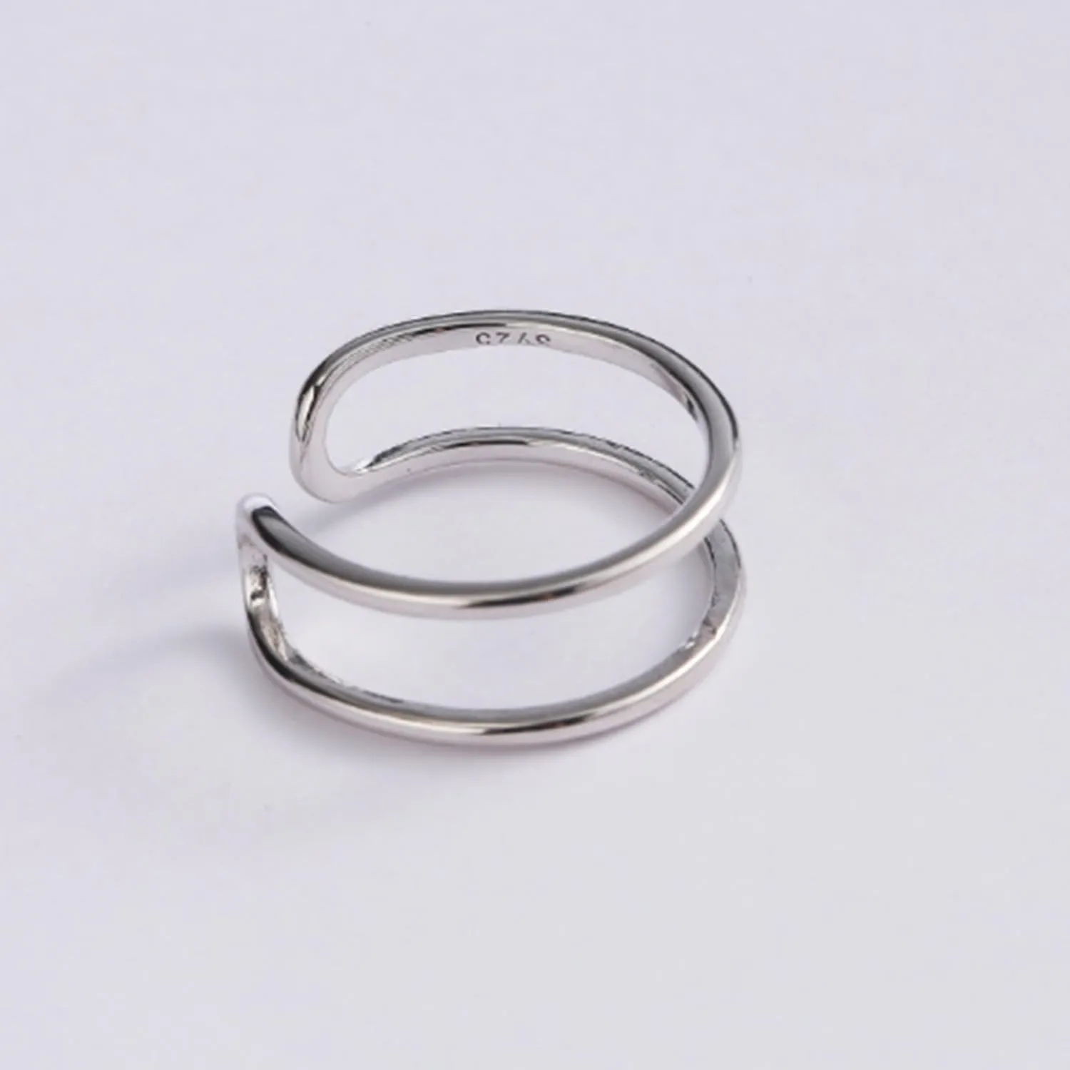 Handmade 925 Sterling Silver Rings Boho Thumb Band Ring Open Adjustable Statement Rings for Women