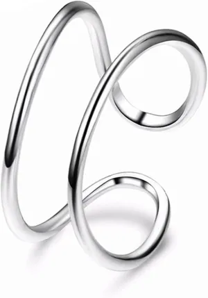 Handmade 925 Sterling Silver Rings Boho Thumb Band Ring Open Adjustable Statement Rings for Women