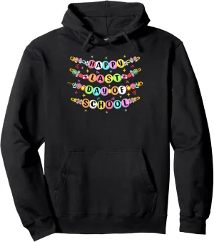 Happy Last Day Of School Friendship Bracelets Teacher Kids Pullover Hoodie