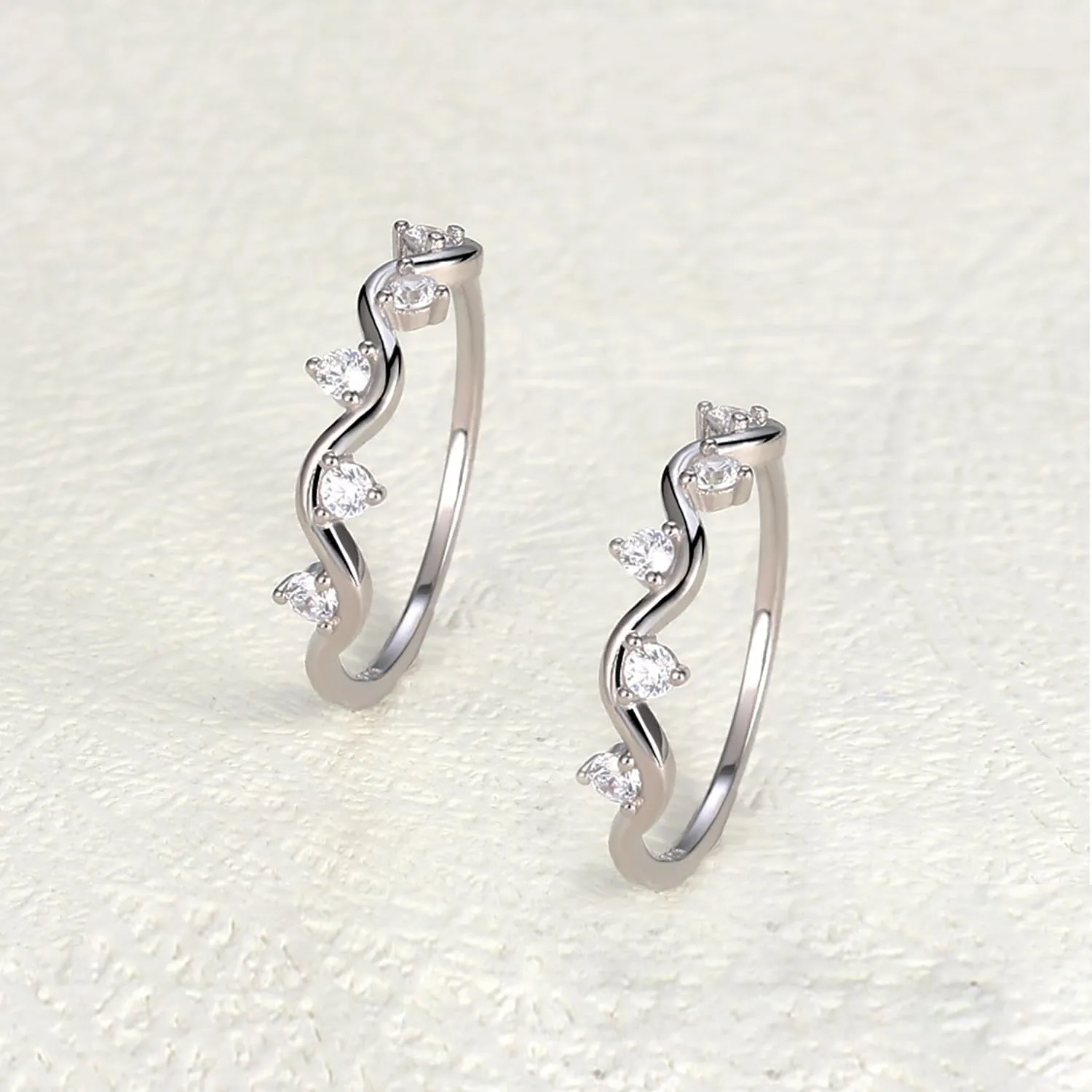 Healing Is Not Linear Self Love Highs And Lows Wave Rings for Woman, 925 Personalized Stacking Ups and Downs Self Love Rings, Inspirational Wave Encouraged Ring Jewelry Gift for Her