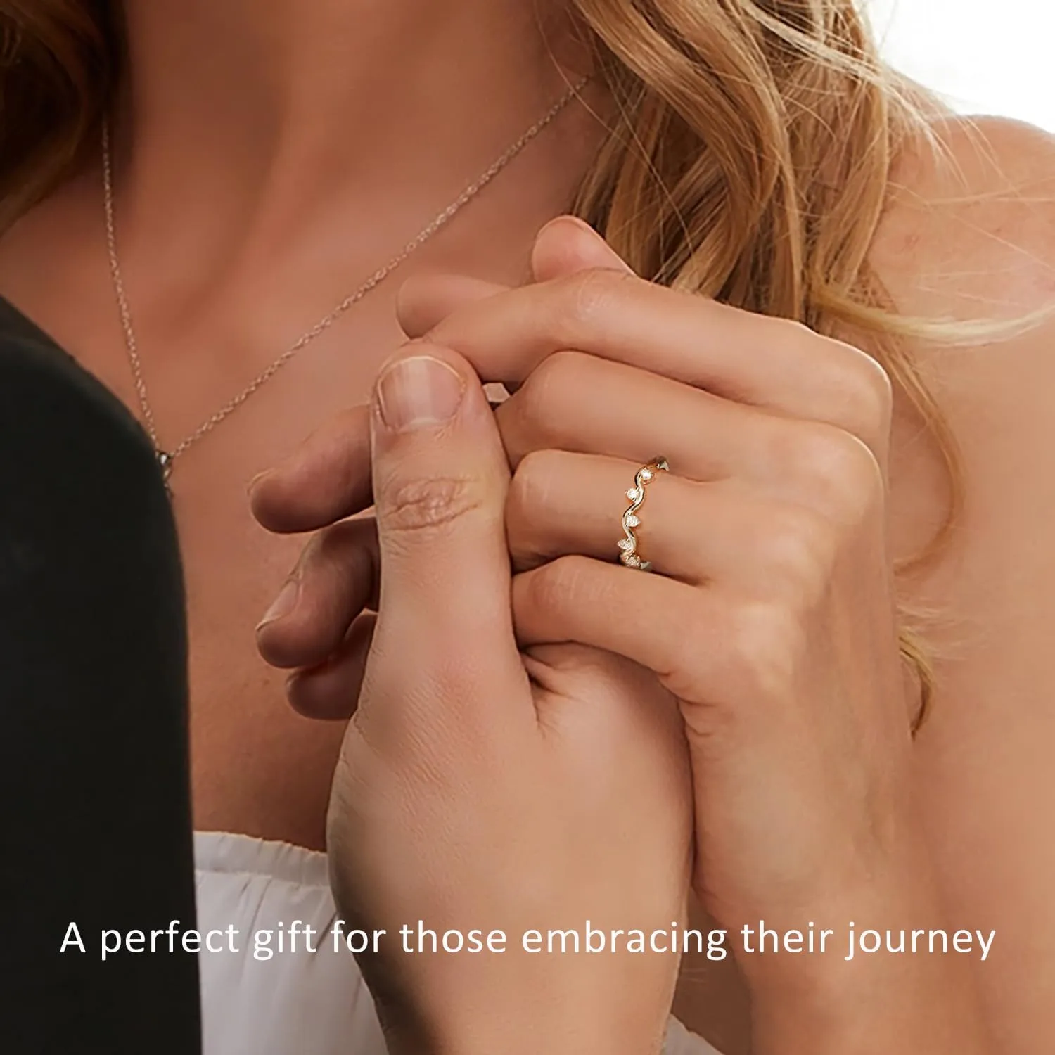 Healing Is Not Linear Self Love Highs And Lows Wave Rings for Woman, 925 Personalized Stacking Ups and Downs Self Love Rings, Inspirational Wave Encouraged Ring Jewelry Gift for Her
