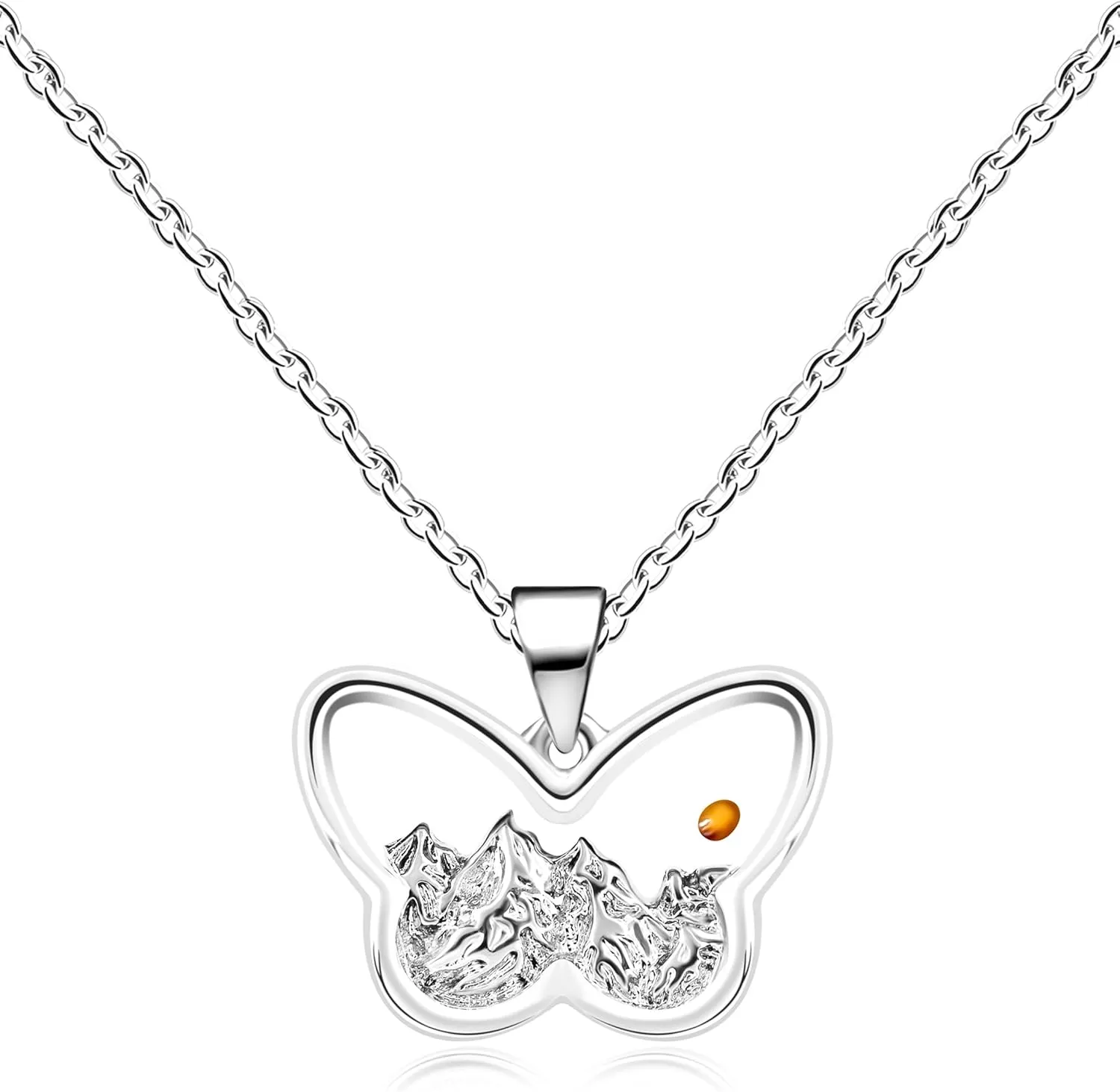 Heart-shaped Mustard Seed Pendant/Butterfly Shaped Mustard Seed Pendant Necklace Faith Jewelry Necklace for Women Religious Inspired Jewelry