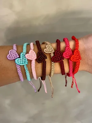 HEART WOVEN STRING BRACELETS
