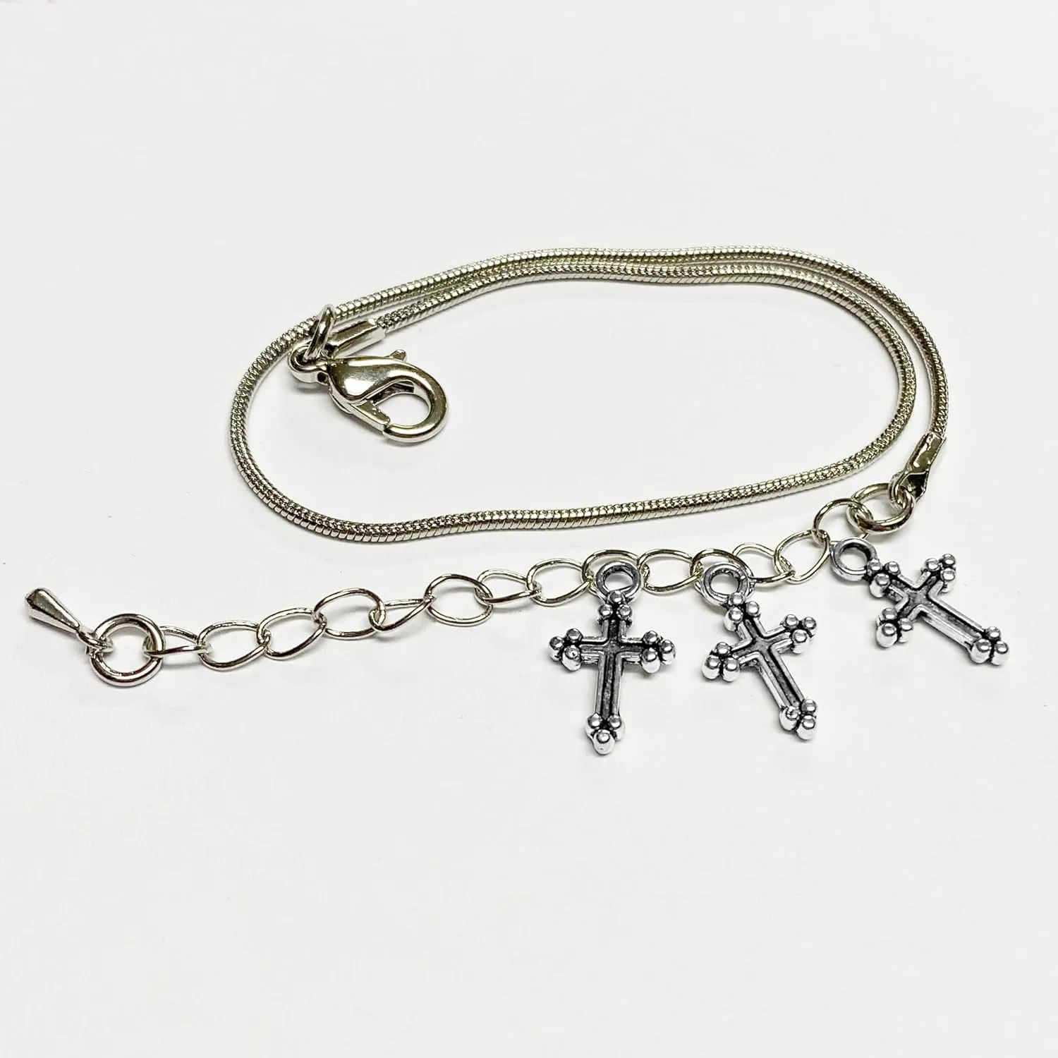 Heather's cf Silver Small Crosses 68-200pcs Mini Cross Charms Variety Cross Beads for Bracelets Craft 1 Inch Cross Charm Bulk Cross Pendant Jewelry Making for Men & Women