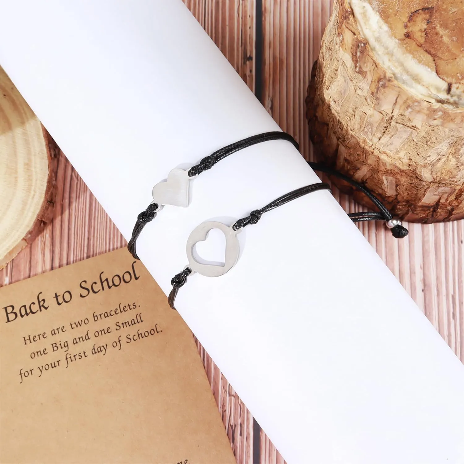 HUASAI Back to School Outfits First Day of School Bracelet Mommy and Me Matching Wish Bracelets Set Back to Schools Gifts Stuff Supplies