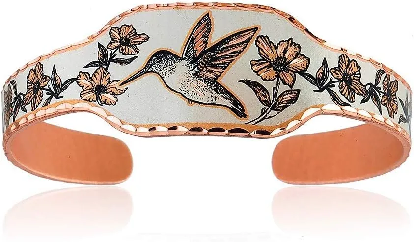 Hummingbird Cuff Bracelet, Copper Hummingbird Bracelet, Hummingbird Jewelry Gifts, Hummingbird Cuff, Adjustable Copper Cuff, Bird Gifts