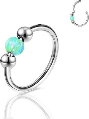 Hypoallergenic Nose Piercing Rings Collection: 316L Surgical Steel Hoop Earrings for Septum, Cartilage, Hinged Helix, Rook, Conch, Tragus, Lip