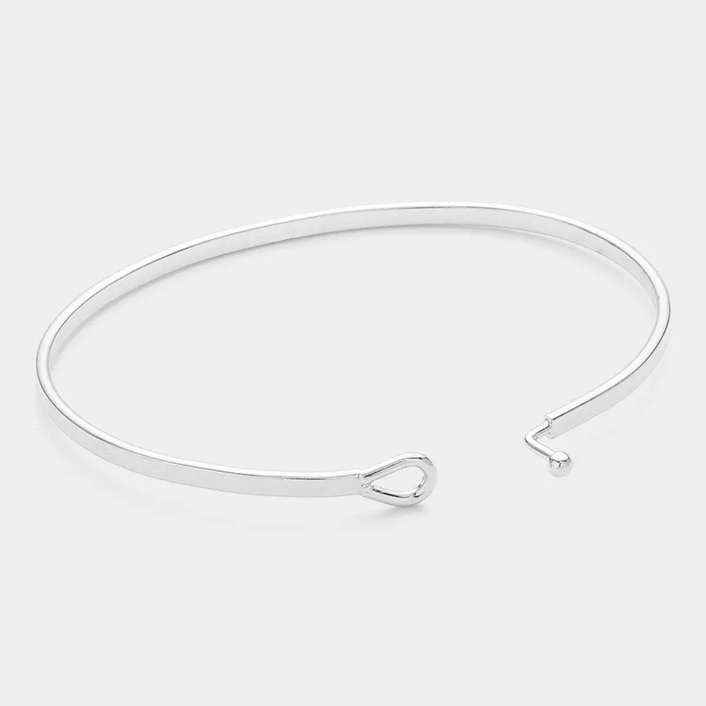 iLLASPARKZ "Be You, Love You" Brass Thin Metal Hook Bracelet