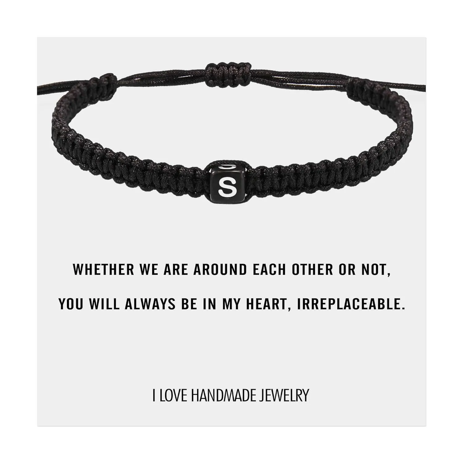 Initial Bracelet Handmade Bracelets Initial S Letter Bracelets for Teen Girls Women Letter Charm Mens Initial Bracelet Rope Braided Jewelry Birthday Gifts for Men