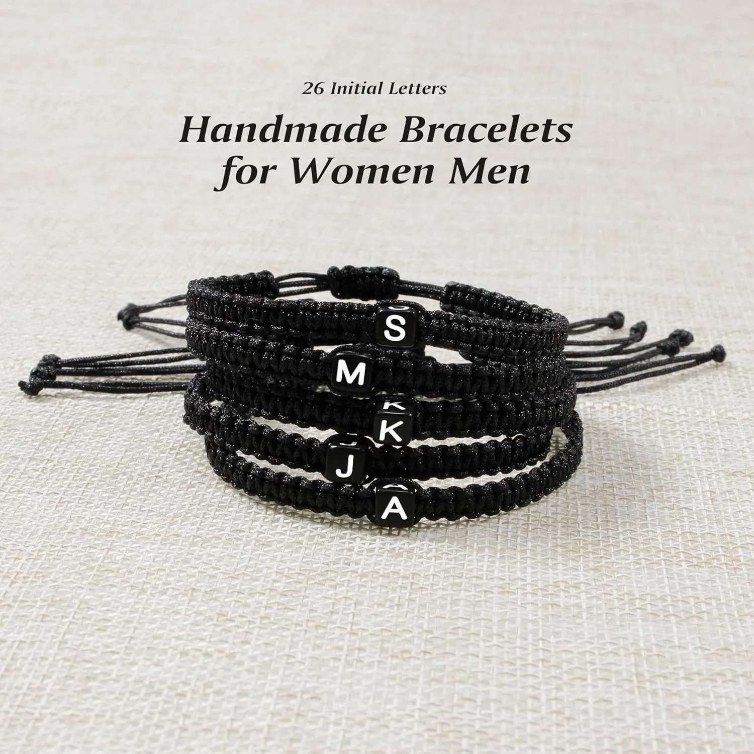 Initial Bracelet Handmade Bracelets Initial S Letter Bracelets for Teen Girls Women Letter Charm Mens Initial Bracelet Rope Braided Jewelry Birthday Gifts for Men
