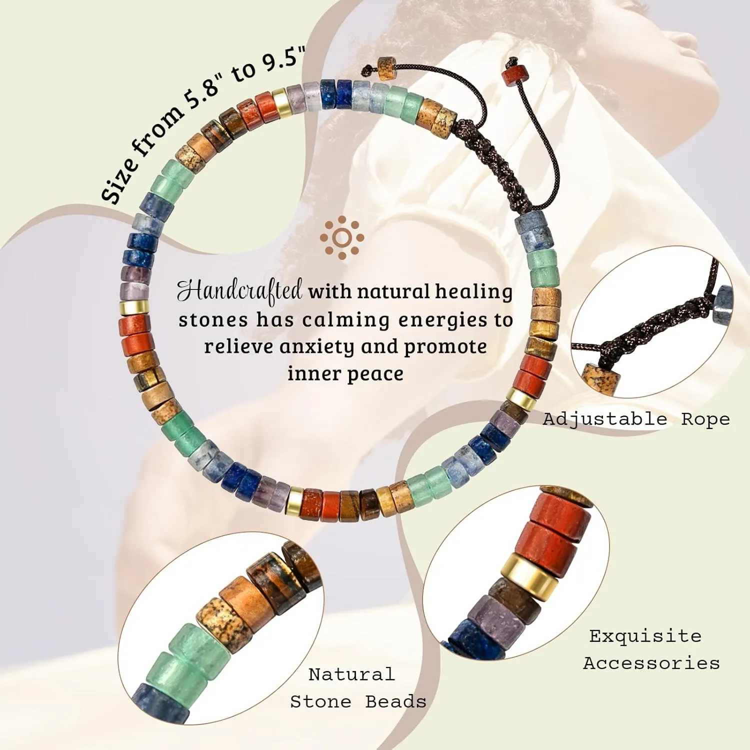 Inspirational Gifts Bracelets for Women Healing Natural Stone Bracelets - Get Well Soon Gifts for Women Best Friends Sister Girls - Life is Tough But So are You Bracelet