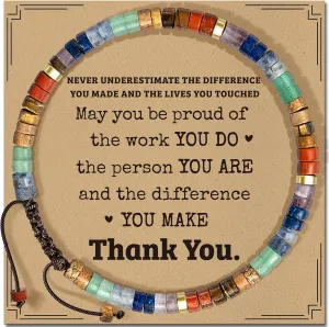 Inspirational Gifts Bracelets for Women Healing Natural Stone Bracelets - Get Well Soon Gifts for Women Best Friends Sister Girls - Life is Tough But So are You Bracelet