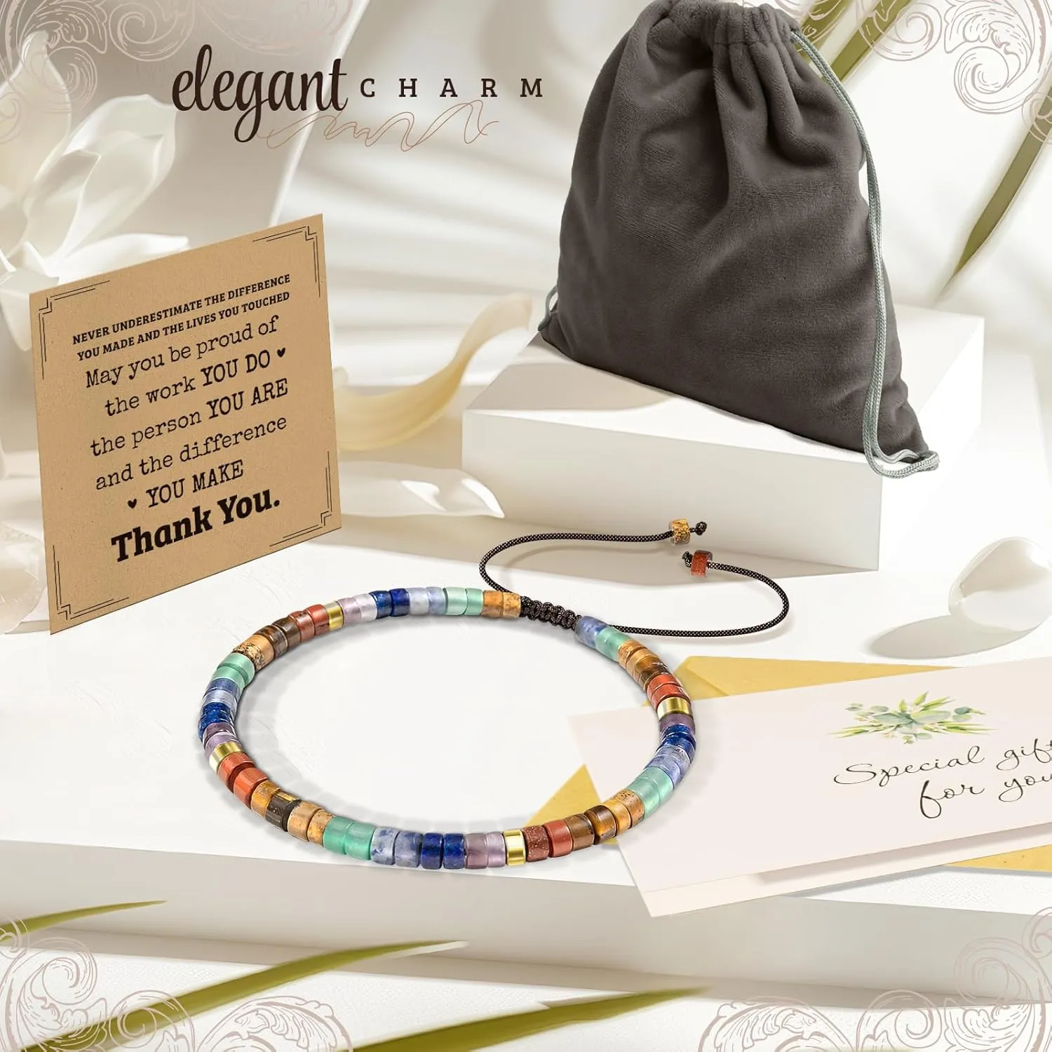 Inspirational Gifts Bracelets for Women Healing Natural Stone Bracelets - Get Well Soon Gifts for Women Best Friends Sister Girls - Life is Tough But So are You Bracelet