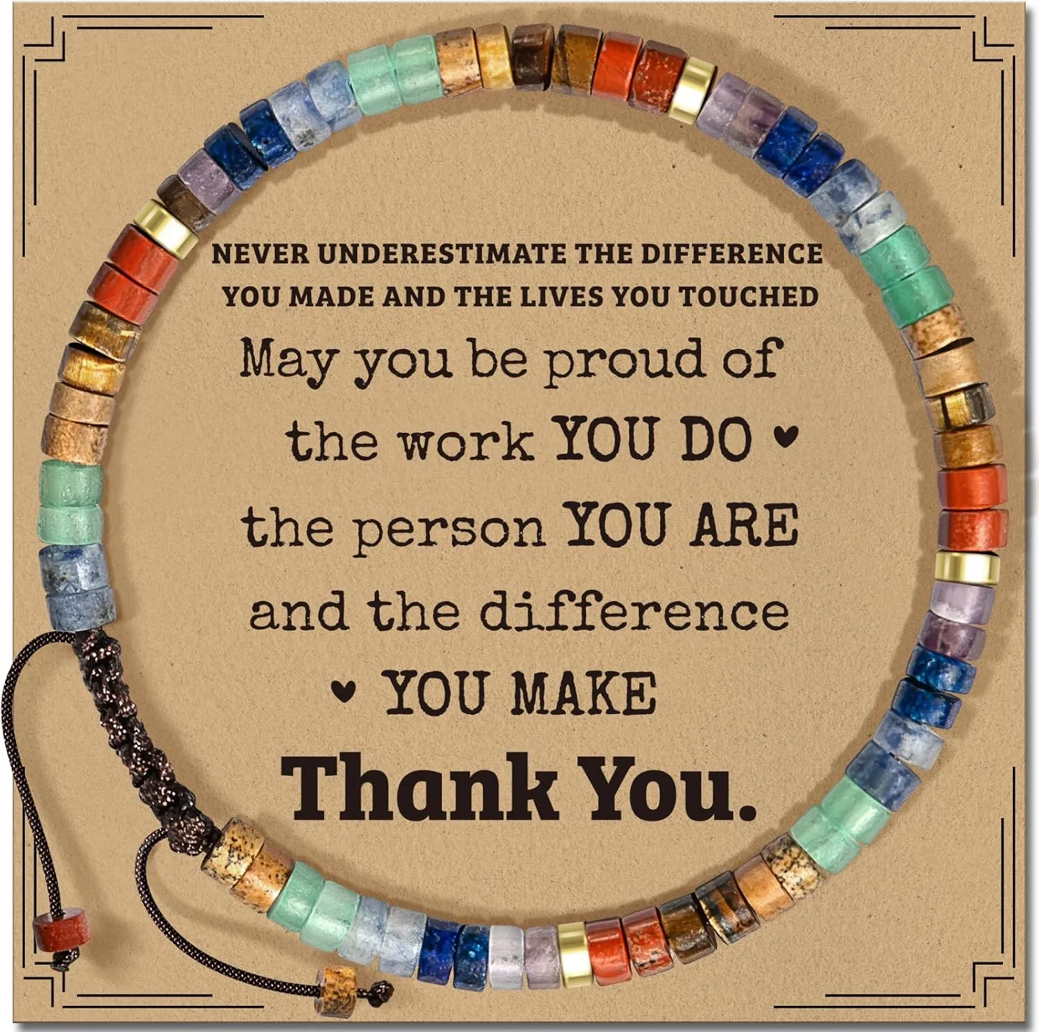 Inspirational Gifts Bracelets for Women Healing Natural Stone Bracelets - Get Well Soon Gifts for Women Best Friends Sister Girls - Life is Tough But So are You Bracelet