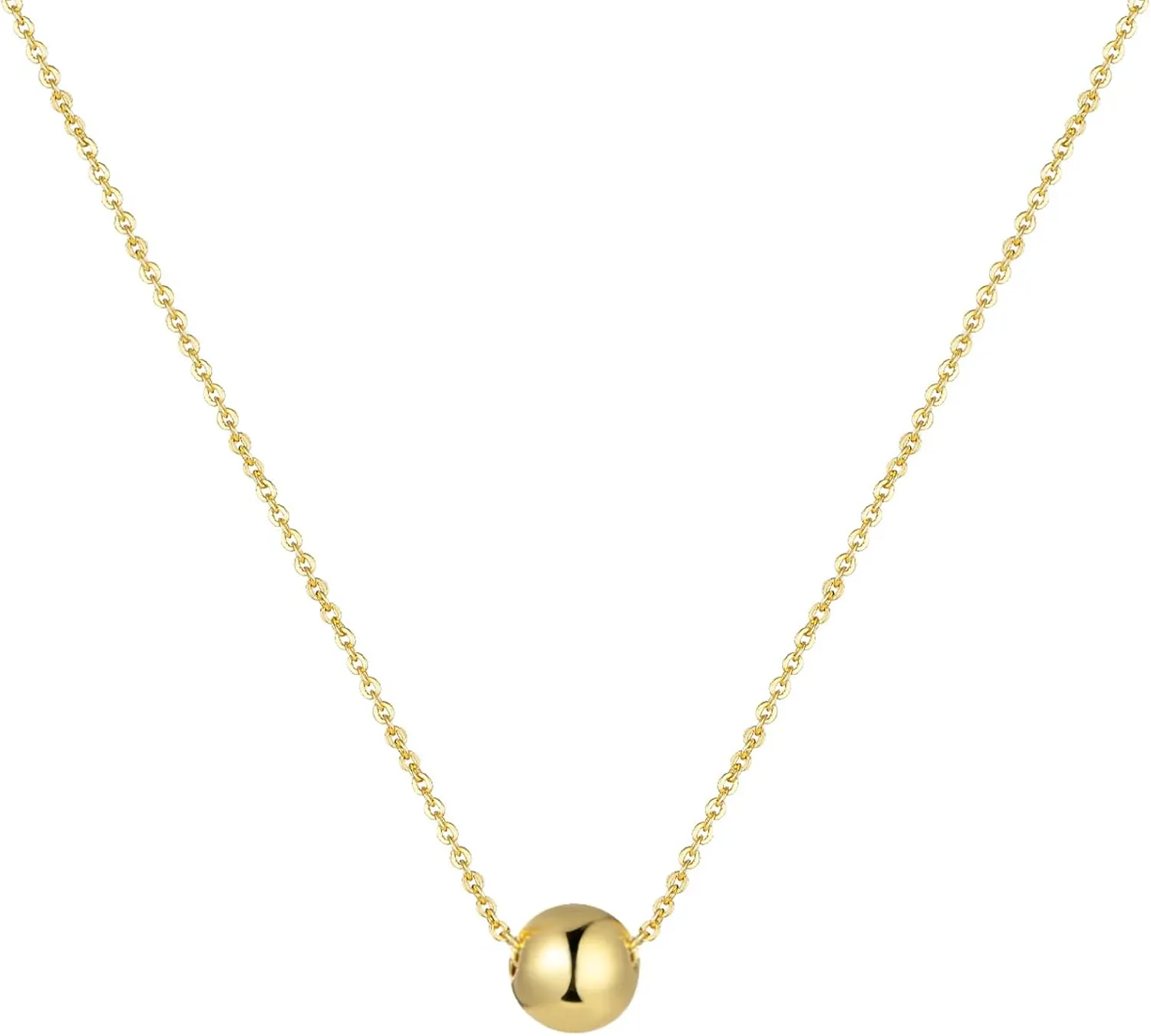 itianxi Dainty Cross Charm Pendant Necklaces,14K Gold Tiny Three Ball Necklace,Simple Fashion Jewelry for Women