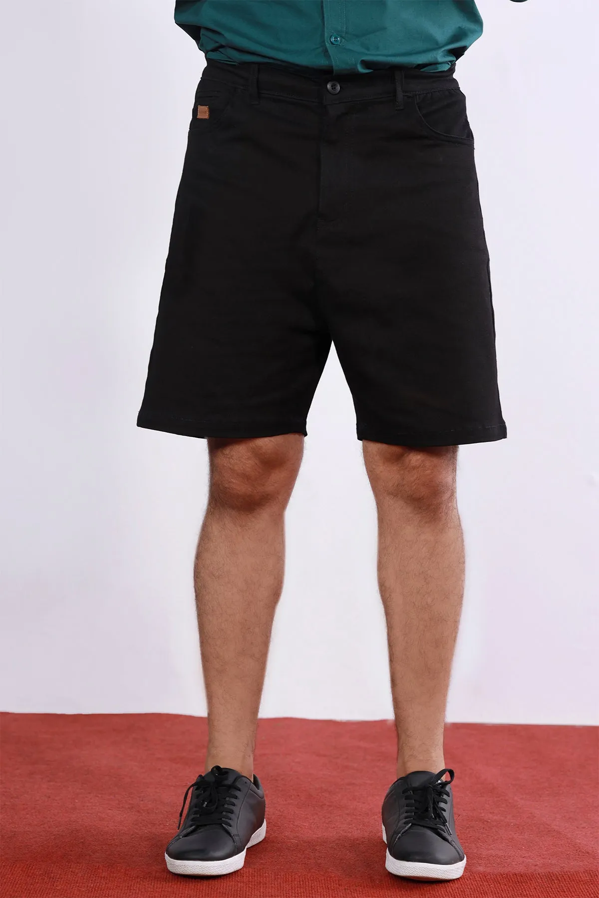 Jet Black Chino Shorts - P22 - MSH041R