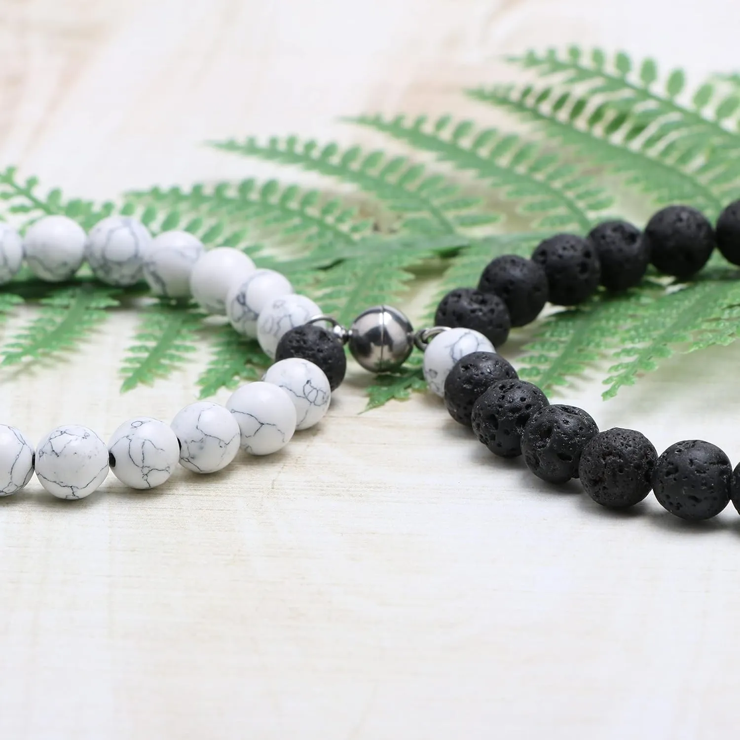 JoycuFF Matching Couple Bracelets For Men Women Him Or Her Boyfriend And Girlfriend Connecting Love Bracelets Gifts For Anniversary Birthday Christmas Beaded Jewelry