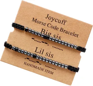 JoycuFF Morse Code Bracelets for Women Funny Gift for Girls Inspirational Jewelry with Secret Message Christmas Birthday Gifts to Her
