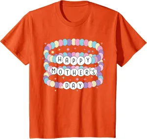 Kids Friendship Bracelets Happy Mother's Day 2025 Girls T-Shirt