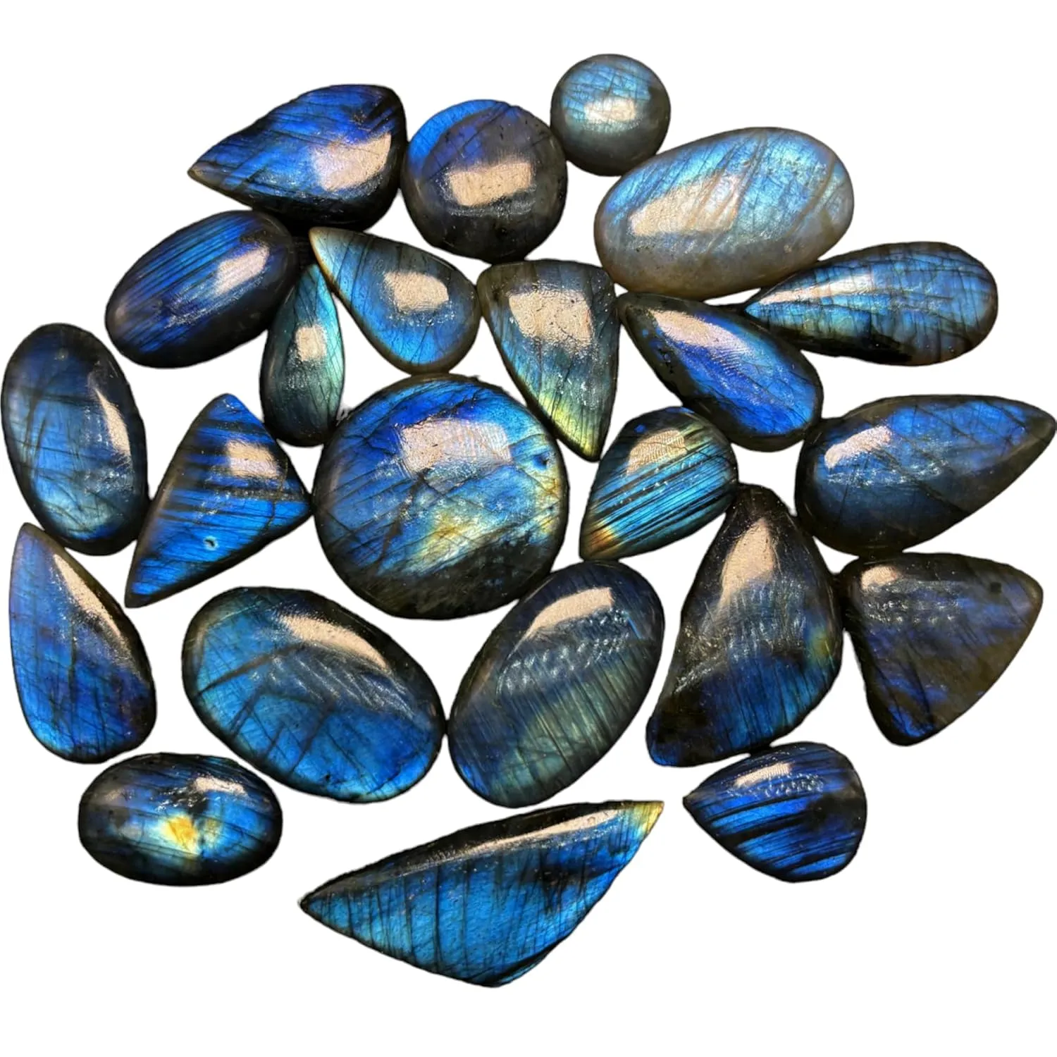 Labradorite Gemstones Crystals Cabochon | Loose Gemstone | Wholesale Lot Cabochons for Jewelry Making | Wire Wrapping Cabochon - 100 Carat