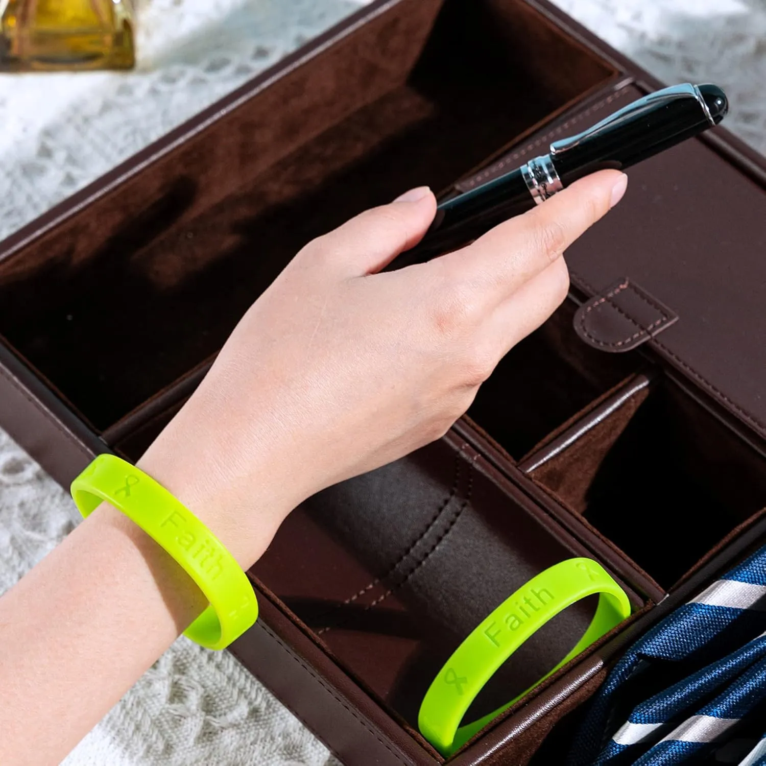 Lime Green Wholesale Pack Silicone Bracelets  Lime Green Bracelets for Non Hodgkins Lymphoma, Lyme Disease, Lymphoma, Muscular Dystrophy Awareness  Perfect for Support Groups & Fundraisers