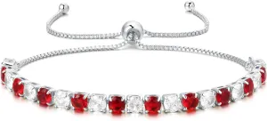 Lovans Tennis Bracelets for Women Cubic Zirconia Bracelet in Silver/Gold/Rose Gold Adjustable Bracelet in Size 3-9inch Fashion Jewelry Gifts