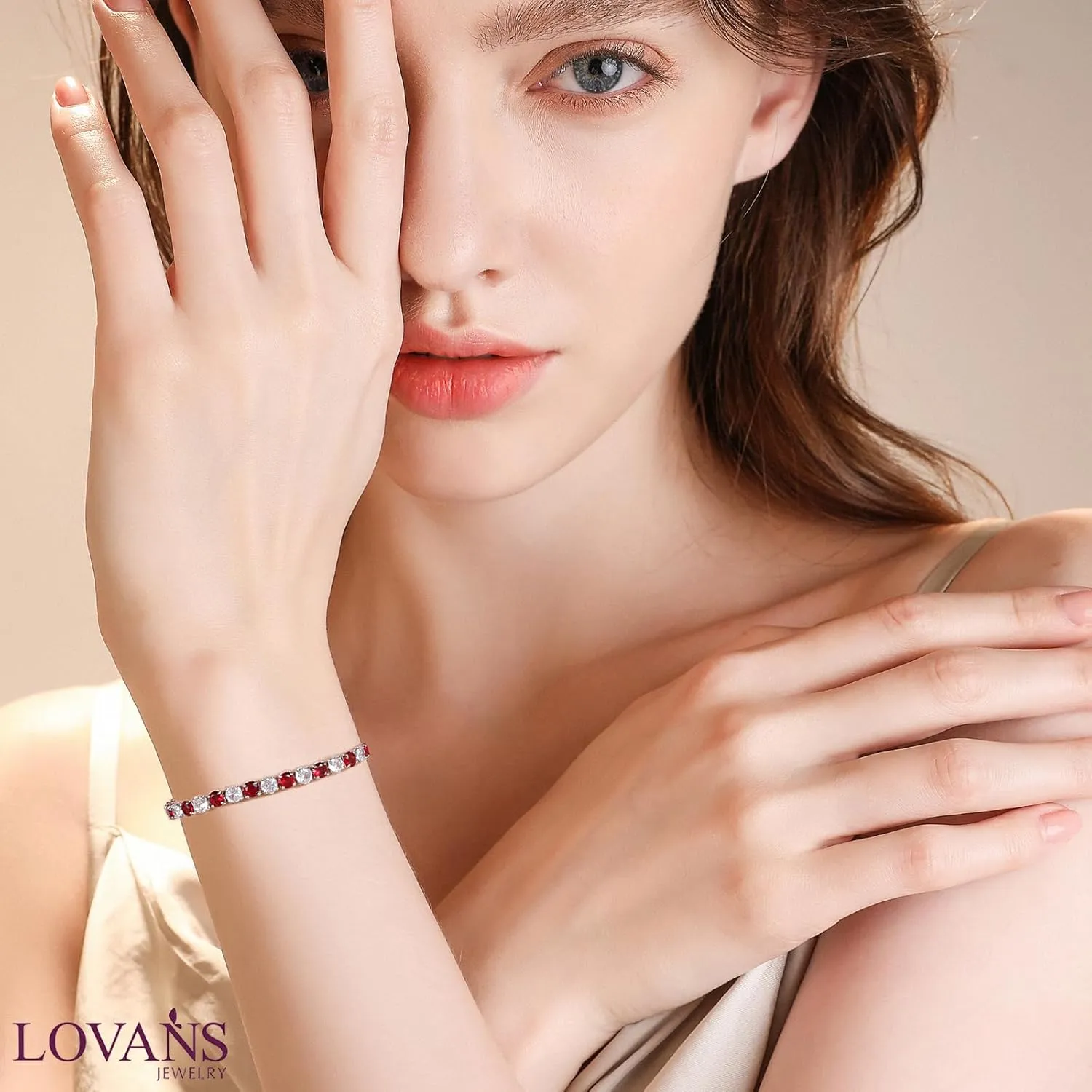 Lovans Tennis Bracelets for Women Cubic Zirconia Bracelet in Silver/Gold/Rose Gold Adjustable Bracelet in Size 3-9inch Fashion Jewelry Gifts