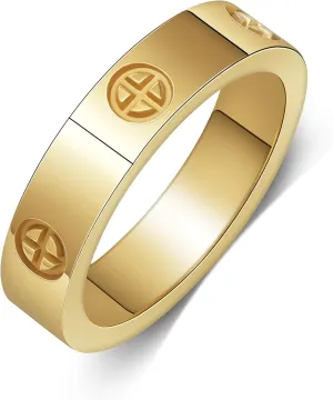 Love Rings, Stainless Steel Ring Couple Friendship Rings Cross fashion Rings Screw Design Promise Ring Wedding Mother's Day Jewelry for Women Men