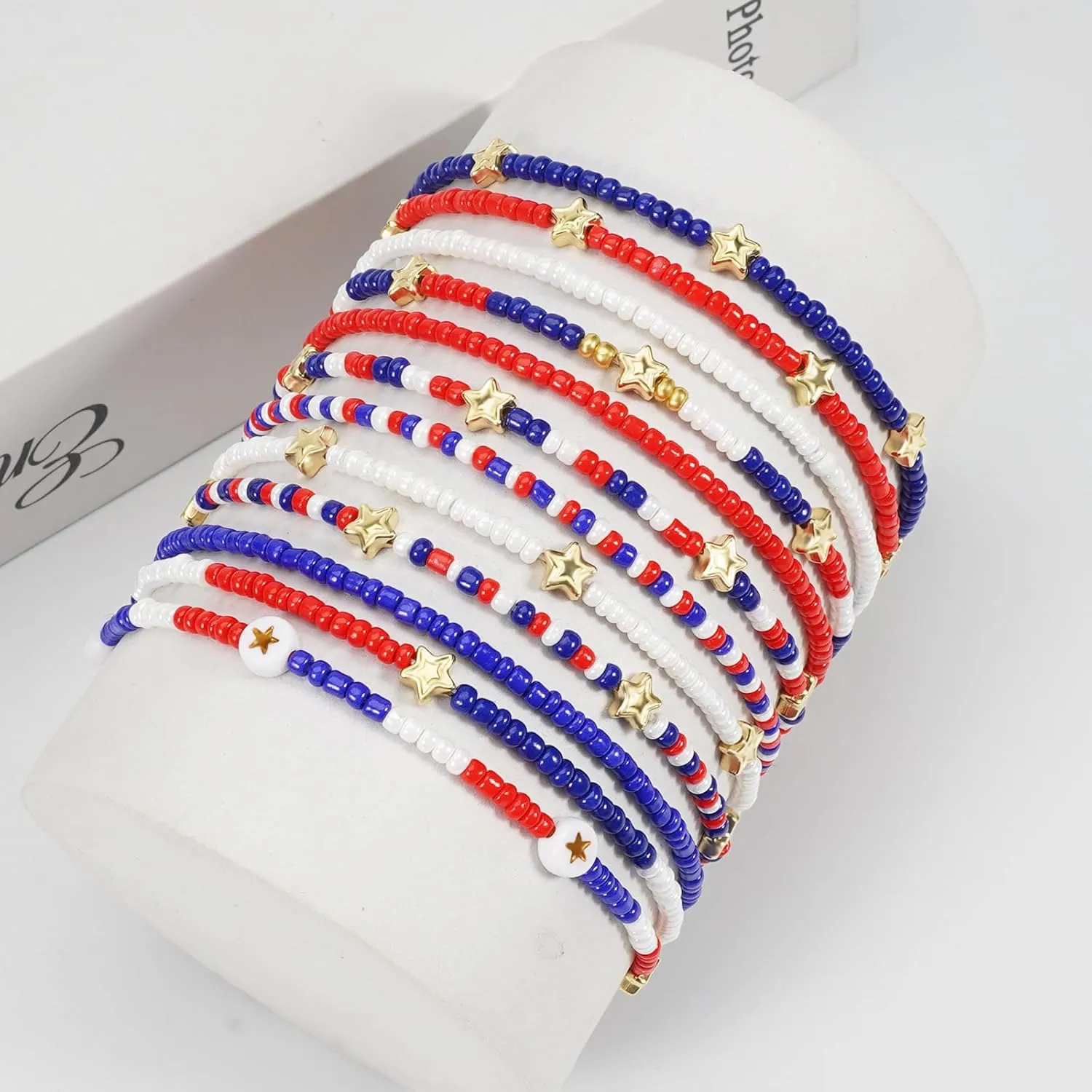 Mardi Gras Stackable Beaded Bracelets for Women Carnival Bracelet Jewelry
