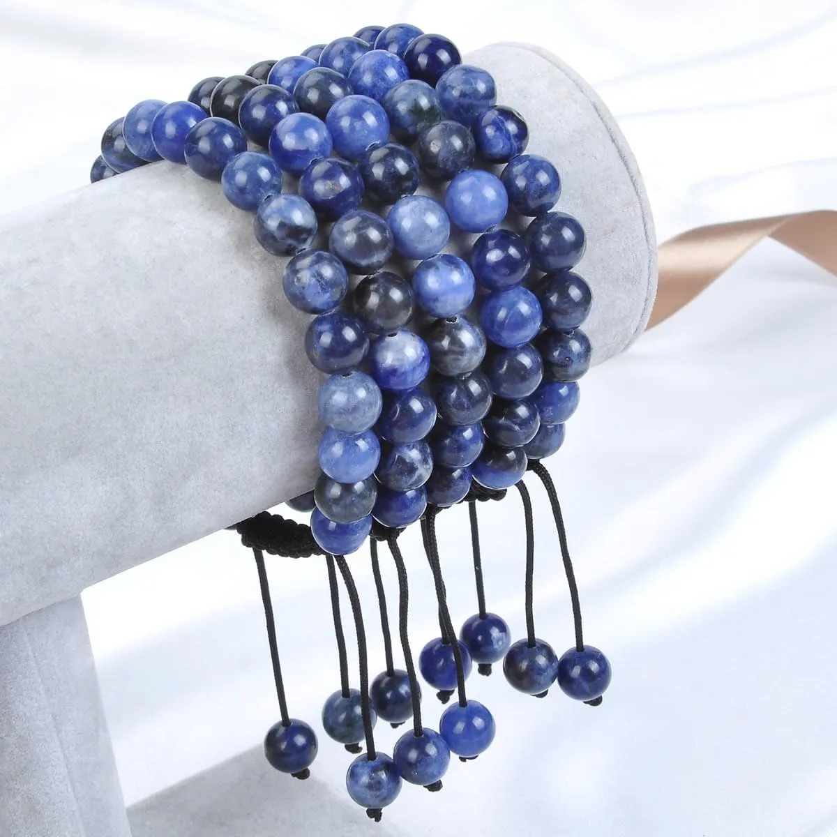 MASSIVE BEADS Natural Healing Power Gemstone Crystal Beads Unisex Adjustable Macrame Bracelets