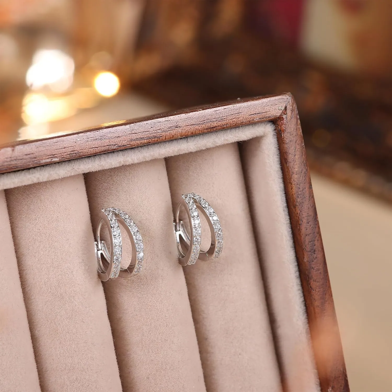 MILACOLATO Gold Hoop Earrings for Women 14K Gold Plated Small Huggie Earrings Hypoallergenic Sterling Silver Post Trendy Double Hoop Earrings for Women