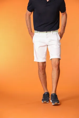 Milano Start bermuda chino uomo in raso stretch slim fit