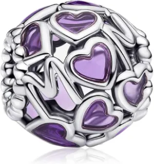 Mom Heart Family Charms Bead for Bracelets and Necklaces 925 Sterling Silver For Women Jewelry Present