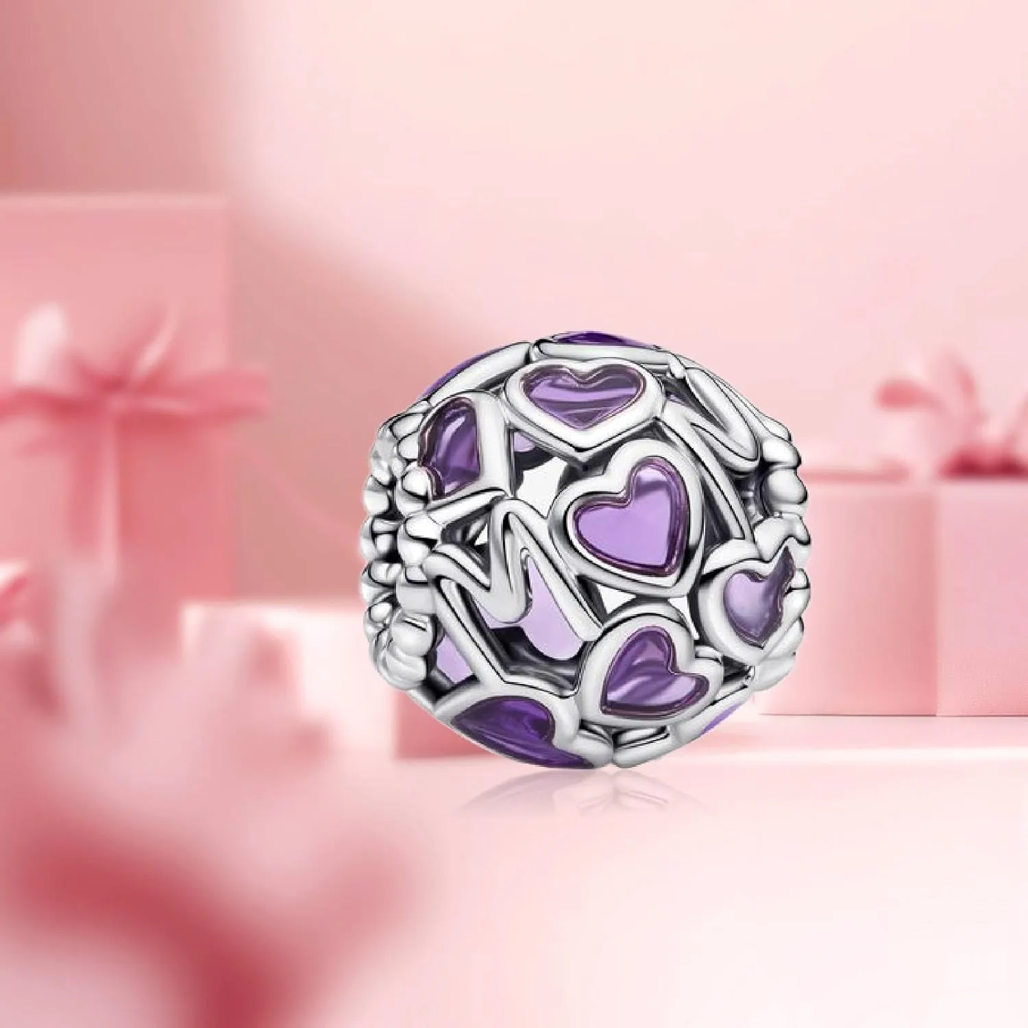 Mom Heart Family Charms Bead for Bracelets and Necklaces 925 Sterling Silver For Women Jewelry Present