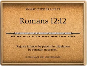 Morse Code Bracelets for Women, Christian Bible Verse Bracelets, Scripture S925 Sterling Silver Inspirational Faith Jewelry, Religious Gifts for Women