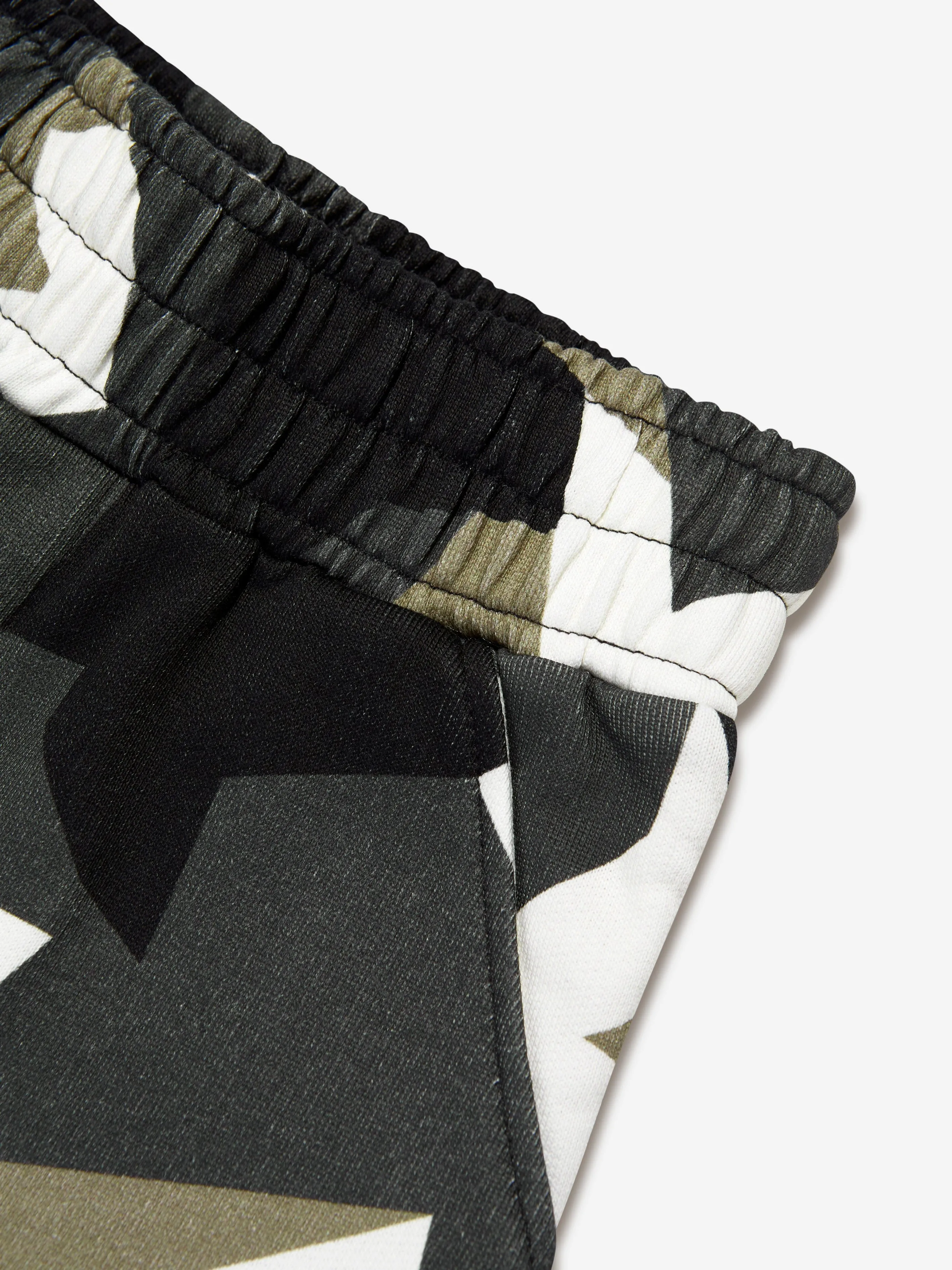Neil Barrett Boys Geometric Camo Shorts in Grey