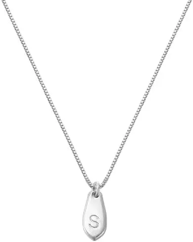 Oak&Luna - Personalized Willow Drop Initial Necklace - Dainty Gift for Her, Women, Mom - Custom Jewelry for Mother's Day, Birthday, Christmas
