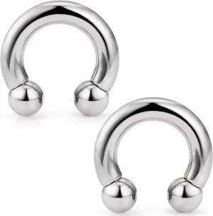 Ocptiy 2G 4G 6G 8G Titaniumm Septum Rings Medical Implant Grade Gauges Tunnels Earring Stretching kit Hypoallergenic Septum Nose Ring Ear Hoop Earring Piercing Jewelry Women Men 12mm 14mm 16mm