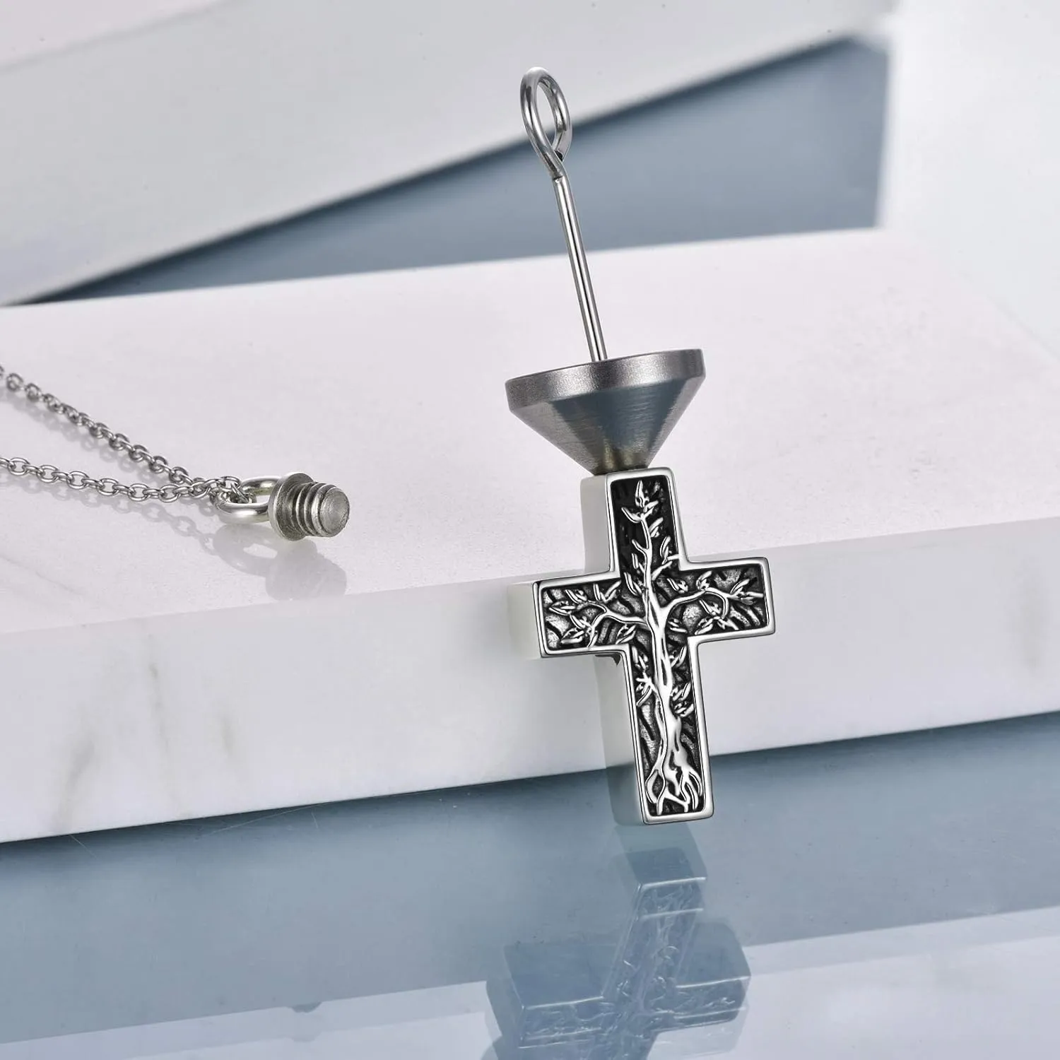 ONEFINITY Urn Necklaces For Ashes Sterling Silver Celtic Knot Cremation Jewelry For Ashes Memory Jewelry For Women Men