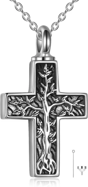 ONEFINITY Urn Necklaces For Ashes Sterling Silver Celtic Knot Cremation Jewelry For Ashes Memory Jewelry For Women Men