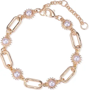 Pearl Bracelets for Women Dainty Gold Bracelet Jewelry Gift for Women
