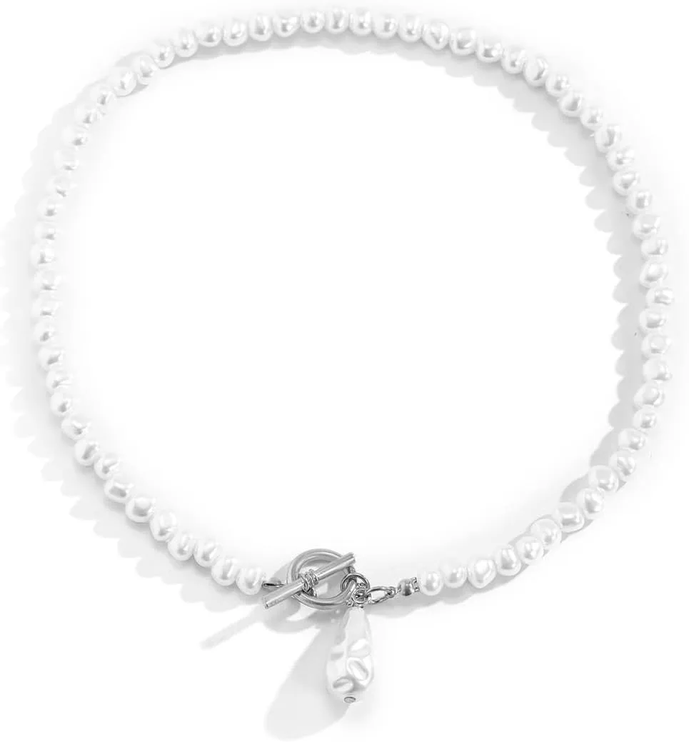 Pearl Y Lariat Necklace for Women - Long Bead Necklaces, Adjustable Drop Necklace, Trendy Fashion Jewelry