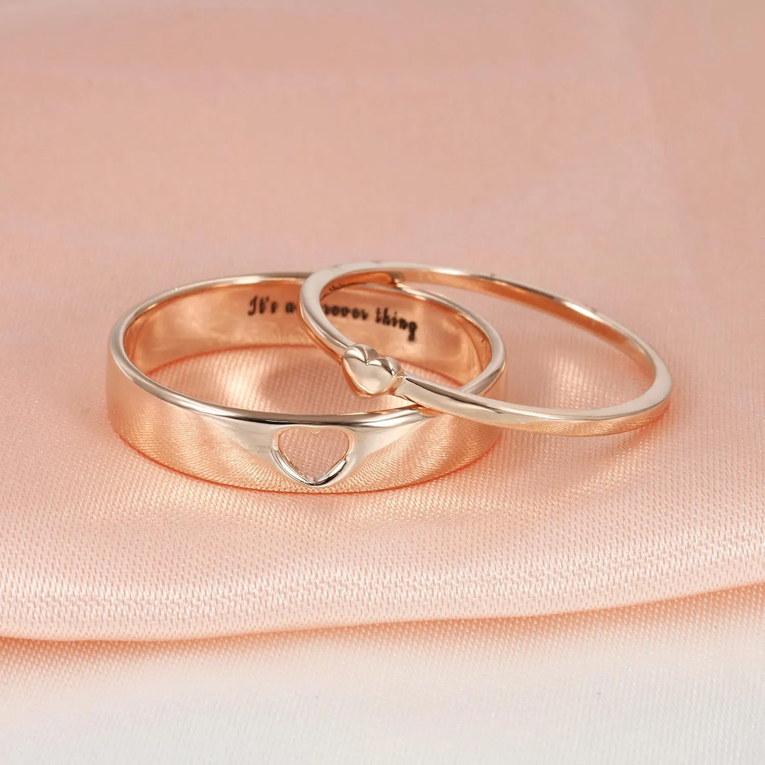 Personalized Promise Rings for Couples Customized Couple Matching Rings Matching Rings Engagement Ring Bands Sets Anniversary Birthday Gift