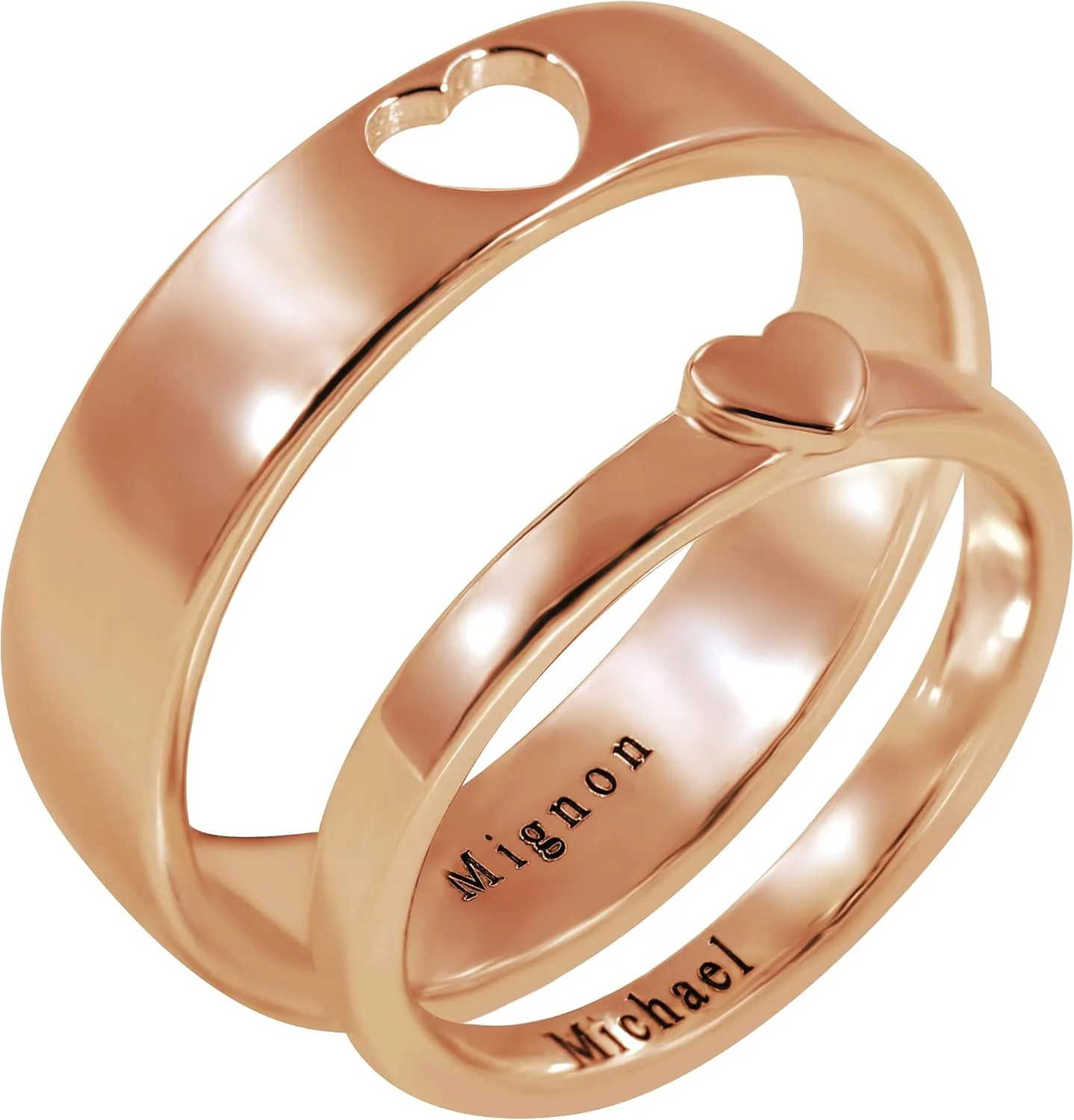 Personalized Promise Rings for Couples Customized Couple Matching Rings Matching Rings Engagement Ring Bands Sets Anniversary Birthday Gift