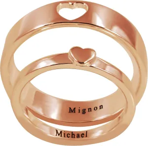 Personalized Promise Rings for Couples Customized Couple Matching Rings Matching Rings Engagement Ring Bands Sets Anniversary Birthday Gift