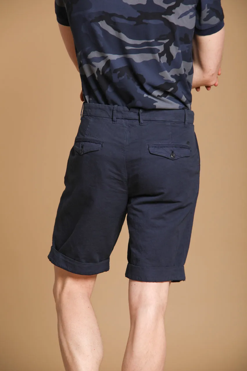 Pinces 22 Brocken bermuda chino uomo in misto cotone e canapa relaxed fit