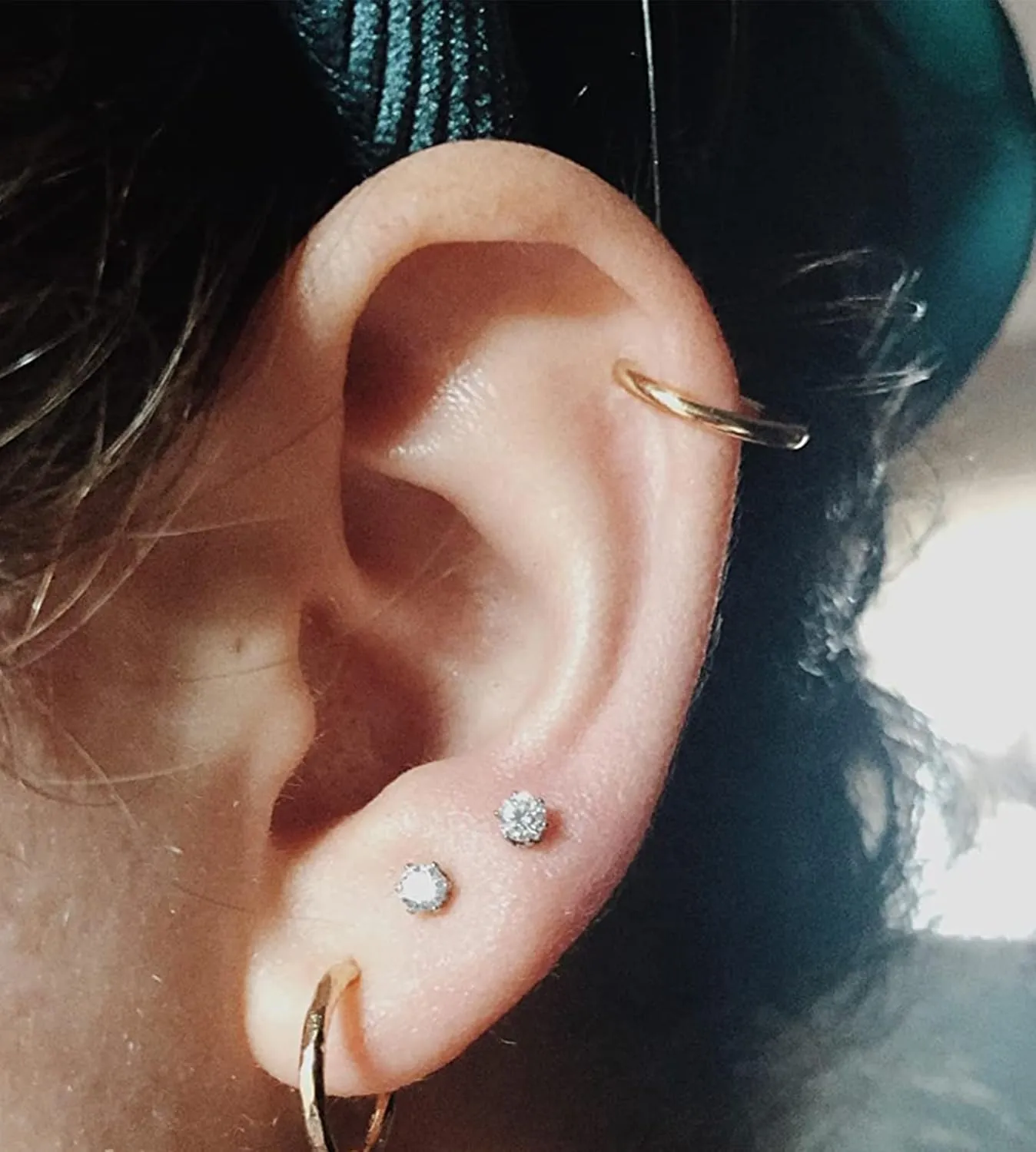 QWALIT Fake Nose Ring Fake Lip Piercing Fake Lip Ring Fake Nose Ring Hoop Fake Snake Bites Fake Lip Piercings Faux Lip Rings Fake Nose Piercing Clip on Nose Ring Spring