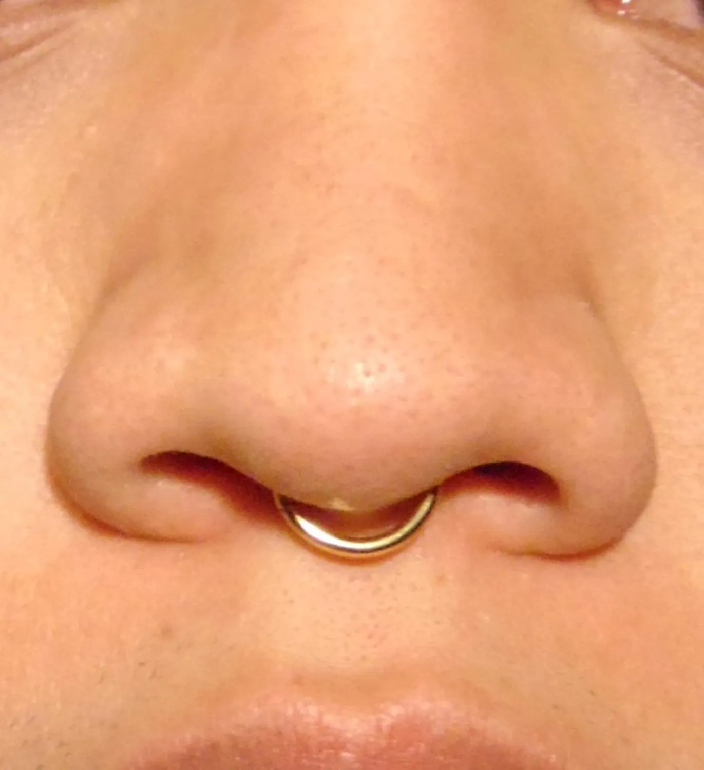 QWALIT Nose Rings - Double Hoop Nose Rings for Single Piercing