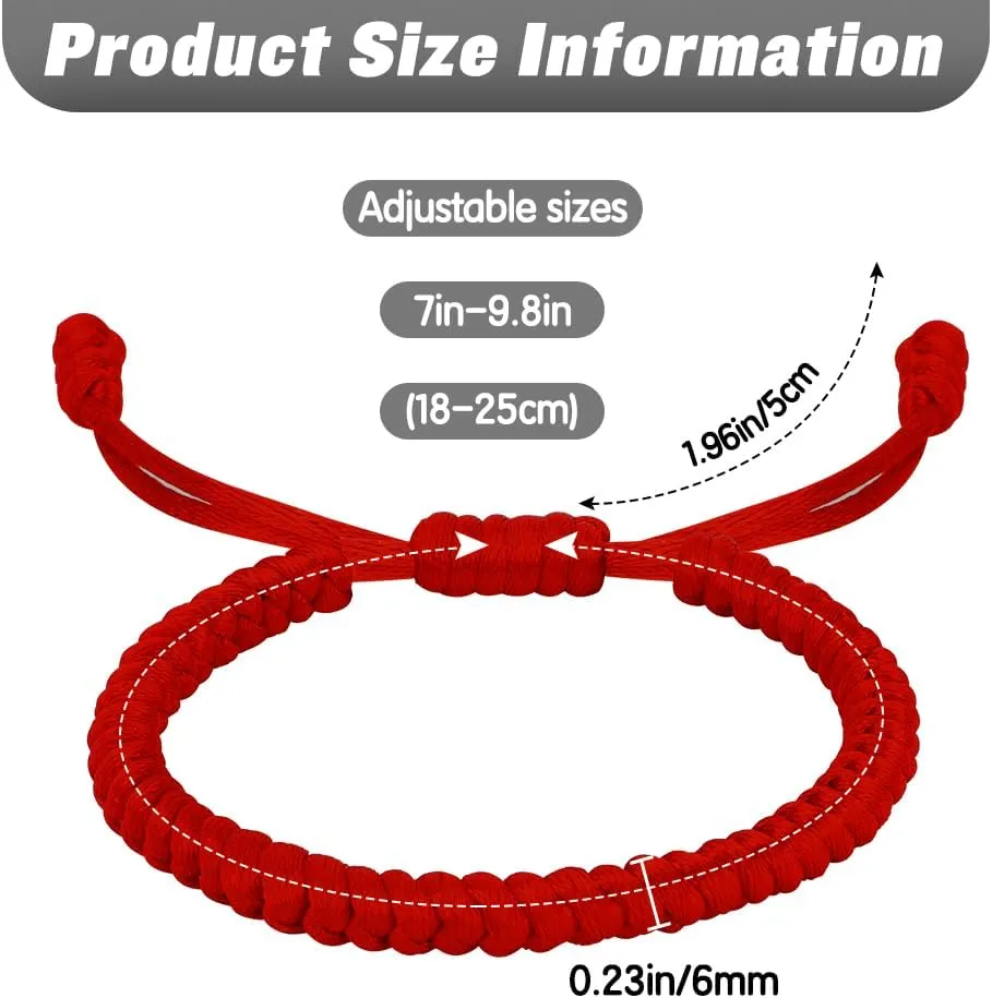 Red Bracelets for Women Protection Red Protection Bracelet Valentines Gift Red String Bracelet String Men 2PCS Valentines Day Gift for Couple Friend Gifts for Women Birthday Gifts Red Blue Black